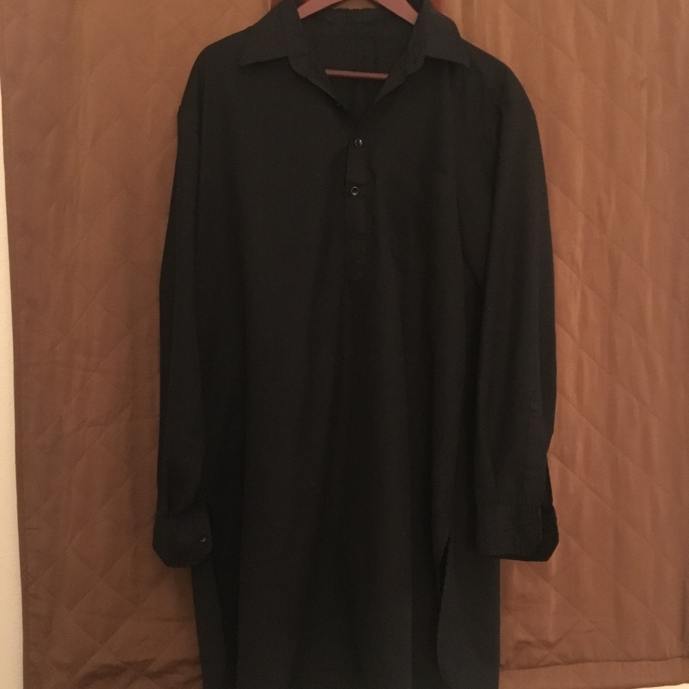 Long Black Button Up Shirt Dress